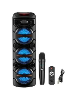 Портативные колонки  Акустическая система ZQS-8302(Bluetooth,USB,microSD, AUX, дисплей,FM, беспров.микроф, )20Wх3, 8"х2