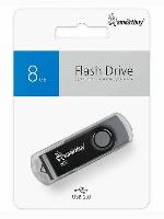 Носители информации   USB 2.0 накопитель Smartbuy 008 ГБ серия Twist Чёрный/Cерый (SB008GB2TWK)