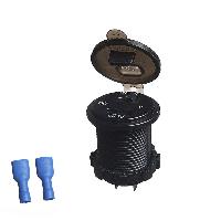 Авторазветвители  Разъем USB в авто. врезные 12v-24V 1USB GH-DS20, вольтметр, QC3.0, круглый