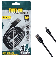 Кабель 8 pin  Кабель lightning MRM MX14 резиновый 3 метра в пакете