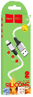 Кабель 8 pin  Кабель lightning 5/5S/6/6S 8 pin, HOCO Х86 ,1 м, 2.4А, силиконовый круглый кабель