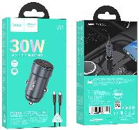 Зарядные устройства  АЗУ HOCO Z57 Type-C Type-C серый металл
