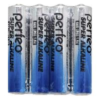 Элементы питания  Батарейка Perfeo LR6/4SH  АА Super Alkaline ( 4 шт. в пленке)