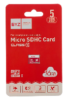 Флешки и карты памяти  10 Карта памяти micro SD 16 Gb BYZ  Class 10 (без адаптера SD)