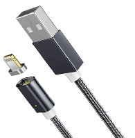 Кабель 8 pin  Кабель Магнитный lightning 5/5S/6/6S М12, с индикатором зарядки (упаковка коробка) 