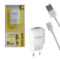 Сетевые зарядные устройства  Комплект MOXOM CЗУ + кабель  8pin, USB, 2.1A   KH-06 1м