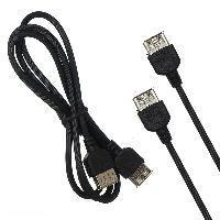HDMI- Кабели  Кабель USB A(F) -USB A(F) 1м. круглый рифленый
