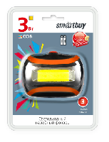 Фонари  Налобный светодиодный фонарь Smartbuy HL021 100LM, 3режима, COB, 3*ААА