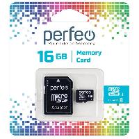 Носители информации   Perfeo microSD 16GB High-Capacity (Class 10)