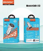 Автомобильные зарядные устройства  АЗУ RECRSI CAR-Е13 2USB 2.4A, металл