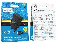 Зарядные устройства  СЗУ HOCO CS93A Type-C Type-C PD20W чёрный