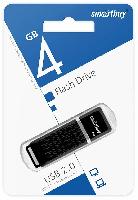 Носители информации   USB 2.0 накопитель Smartbuy 004 ГБ серия Quartz Чёрный (SB4GBQZ-K)