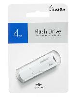 Носители информации   USB 2.0 накопитель Smartbuy 004 ГБ серия Clue Белый (SB4GBCLU-W)