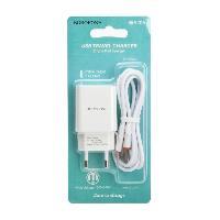 Сетевые зарядные устройства  Комплект BOROFONE CЗУ + кабель  micro-USB, USB, 2.1A   B-A20A 1м