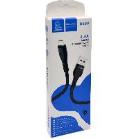 Кабель Micro USB  Кабель Micro vdenmenv D60V 2,4A текстильный 1м