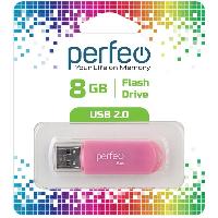 Носители информации   Perfeo USB 8GB C03 Pink