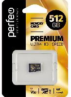 Носители информации   Perfeo microSDXC 512GB High-Capacity (Class 10) UHS-3 V30 w/o Adapter