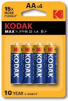 Элементы питания  KODAK LR6/4BL MAX Super Alkaline (|80/400)