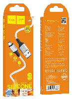 Кабель Micro USB  Кабель Micro HOCO X86 ,1 м, 2.4А, силиконовый круглый кабель