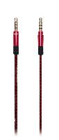 Аудиокабели  Кабель AUX  3.5 - 3.5 круглый текстильный (металлический наконечник)