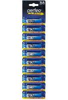 Элементы питания  Батарейка Perfeo LR6/10BL  AA Super Alkaline (10 шт. в блистере)отрывной