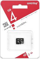 Носители информации   micro SDHC карта памяти Smartbuy 004 ГБ Class 4, без адаптеров