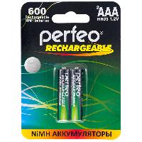 Элементы питания  Аккумулятор Perfeo AAА HR3/2BL 600 mAh NiMH (2 шт. в блистере)