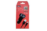 Автомобильные зарядные устройства  A30 AЗУ Micro с 2USB 2.1А/1A в коробке, КОМПЛЕКТ (блок+кабель) BYZ D-13 с индикатором