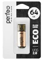 Носители информации   Perfeo USB 64GB E04 Gold economy series