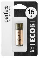 Носители информации   Perfeo USB 16GB E04 Gold economy series