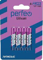 Элементы питания  Perfeo FR03/4BL Lithium (|48/768 PF_C3332)