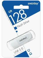 Носители информации   USB 2.0 накопитель Smartbuy 128 ГБ серия Scout Белый (SB128GB2SCW)