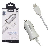 Автомобильные зарядные устройства  A26 AЗУ lightning  с USB литое 2.1А  inkax CD-33 (провод-пружинка) 