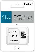 Носители информации   micro SDXC карта памяти Smartbuy 512 ГБ серия Pro U3/A1/V30; 90/70 МБ/с, с адаптером SD