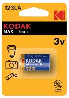 Элементы питания  KODAK CR123/1BL MAX Lithium (|6/12)
