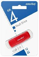 Носители информации   USB 2.0 накопитель Smartbuy 004 ГБ серия Scout Красный (SB004GB2SCR)