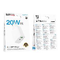 Сетевые зарядные устройства  СЗУ BOROFONE BA106A USB+USB-C 18W+PD20W