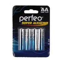 Элементы питания  Батарейка Perfeo LR6/4BL  AA Super Alkaline (4 шт. в блистере)