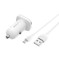 Автомобильные зарядные устройства  Комплект BOROFONE AЗУ + кабель  micro USB B-Z12 2USB, 2.4 A   (в коробке)