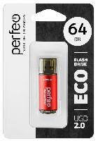 Носители информации   Perfeo USB 64GB E04 Red economy series