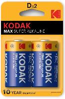 Элементы питания  KODAK LR20/2BL MAX Super Alkaline (|20/100)