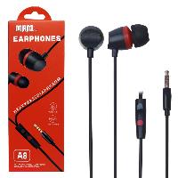 Наушники  Наушники MP3  "MRM" A8 c микрофоном (упаковка - коробка) круглый провод, 130см