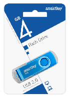 Флешки и карты памяти  USB Flash  4GB SmartBuy TWIST