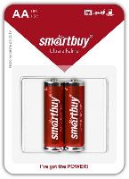Элементы питания  Батарейка алкалиновая Smartbuy  LR6/2B  AA  SBBA-2А02В (2 шт. в блистере)