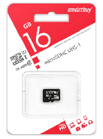 Флешки и карты памяти  10 Карта памяти micro SD 16 Gb SmartBuy  Class 10  (без  адаптера )  