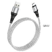 Кабель Micro USB  Кабель Micro HOCO X50 , 1 метр, 2.4A текстильный метал.наконечник, Data cable