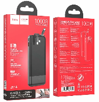 Портативные аккумуляторы  Портативный аккумулятор  Hoco J-114 10000 mAh USB+USB C (Type-C, micro USB, 8pin) с экраном