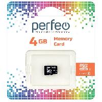 Носители информации   Perfeo microSD 4GB High-Capacity (Class 10) w/o Adapter