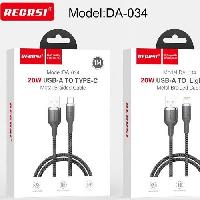 Кабель Type-C  Кабель Type-C RECRSI DA-034 20W армированный 1м
