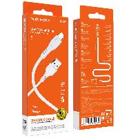 Кабель 8 pin  Кабель lightning 5/5S/6/6S 8 pin, BOROFONE B-X51, 1 м, 2.4A круглый кабель